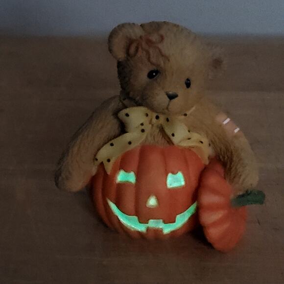Cherished Teddies Leslie Friendship Is Pumpkin Up Everywhere Fall Figurine 2.5" - Picture 2 of 10